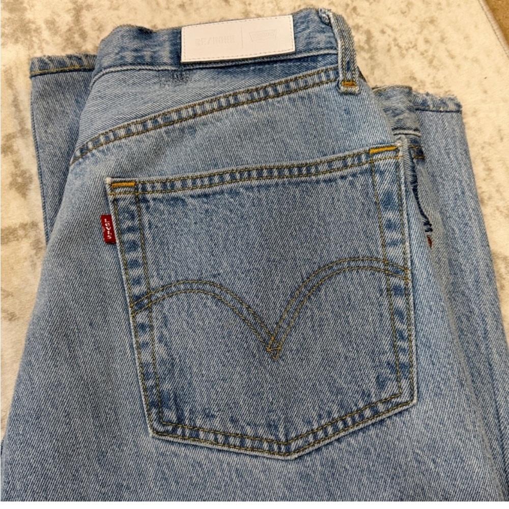 RE/DONE x Levi's $395 Retail Women's Straight Leg Jeans - Picture 2 of 7